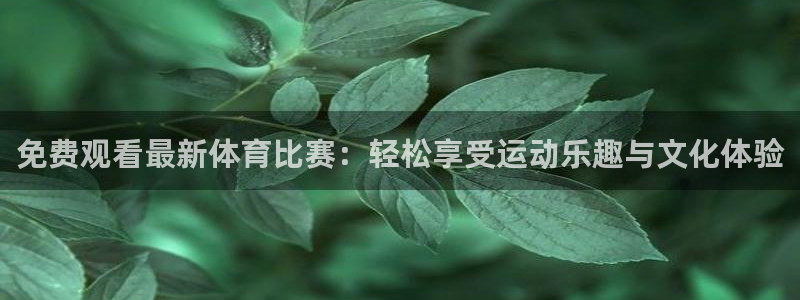 球速体育的网址叫什么：免费观看最新体育比赛：轻松享受运动乐趣