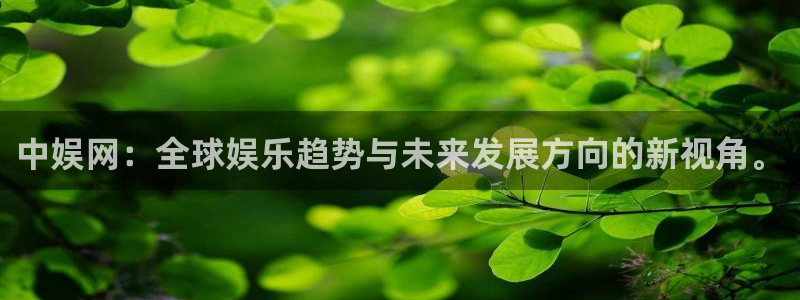 彩神体育代理：中娱网：全球娱乐趋势与未来发展方向的新视角。